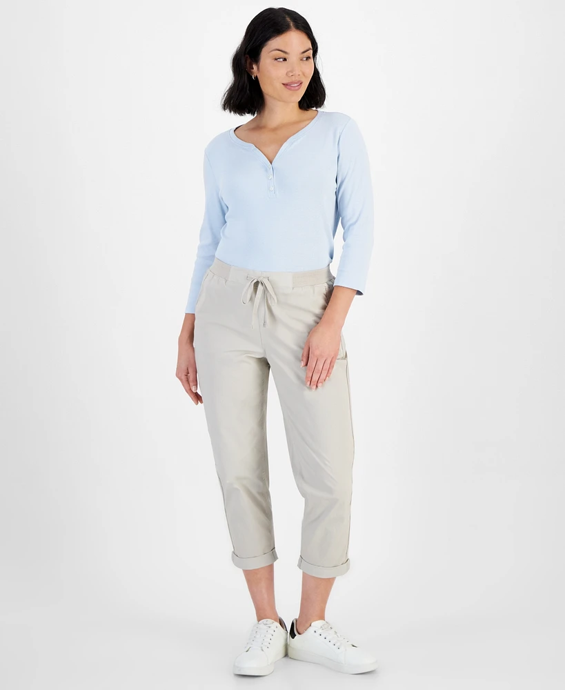 Style & Co Women's Pull On Cuffed Pants, Regular Petite