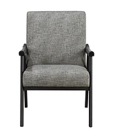 Office Star Weldon Armchair in Graphite Fabric with Black Finished Frame