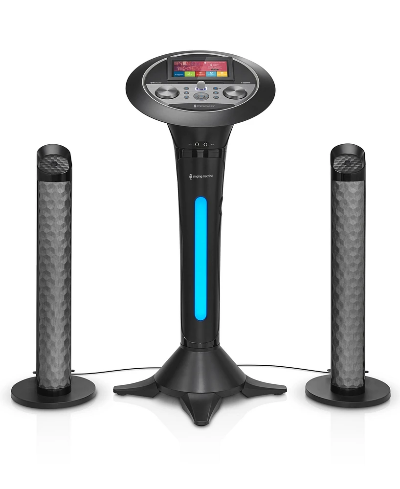 Singing Machine, Wi-Fi Karaoke Machine for Adults, Black - Karaoke Pedestal with 7" Touchscreen Display, Built