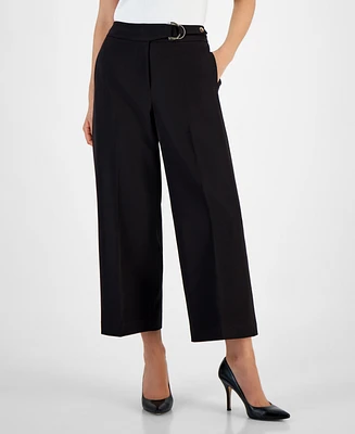 T Tahari Women's Wide-Leg Cropped Pants