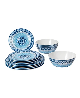 Blue Medallion 12 Piece Dinnerware Set, Service for 4