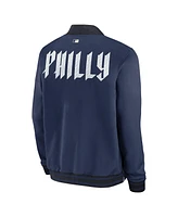 Nike Men's Navy Philadelphia Phillies 2024 City Connect Authentic Collection Game Time Full-Zip Bomber Jacket