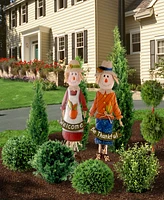 National Tree Company 27" Metal Scarecrow Standing Fall Decoration, Pack of 2, Autumn Collection