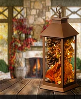 National Tree Company 12" Decorative Autumn Lantern with Led Lights