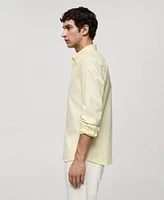 Mango Men's 100% Cotton Regular-Fit Shirt