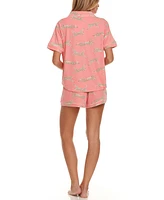 Flora by Nikrooz Women's 2-Pc Gabriella Printed Shorty Pajamas Set