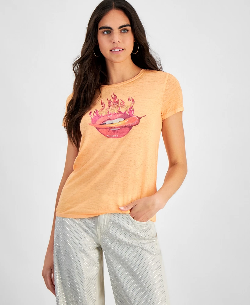 Guess Women's Hot Chili Graphic Print T-Shirt