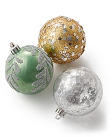 Holiday Lane Northern Lights Set of 30 Gold-Tone, Green & Silver-Tone Multi