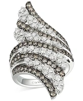 Le Vian Chocolate Diamond & Vanilla Diamond Multirow Statement Ring (2