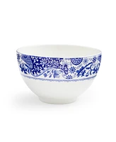 Spode Blue Italian Brocato 6" Rice Bowl, Set of 4