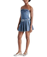 Steve Madden Women's Rowe Strapless Denim Dress