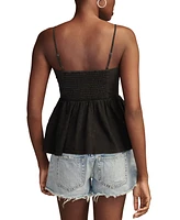 Lucky Brand Women's Embroidered Henley Tank Top