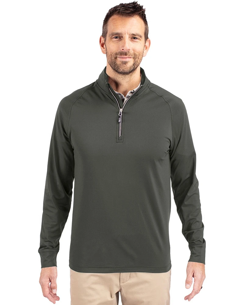 Cutter & Buck Adapt Eco Knit Stretch Recycled Mens Quarter Zip Pullover Jacket