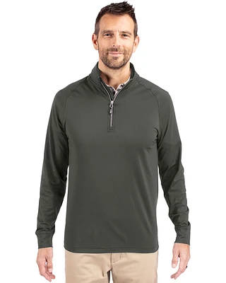 Cutter & Buck Men's Adapt Eco Knit Stretch Recycled Quarter Zip Pullover Jacket