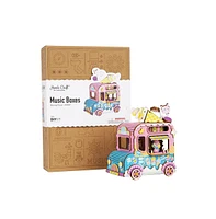 Diy 3D Wood Puzzle Music Box: Ice Cream Truck - 163 Pieces