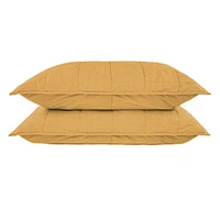 French Linen Quilted Sham Set