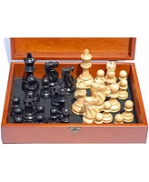 We Games Weighted Jacques Wood Chess Pieces in Box, 3.5 in. King