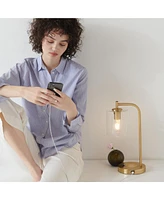 Brightech Elizabeth 16" Led Table Lamp with Wireless Charging Pad and Usb Port