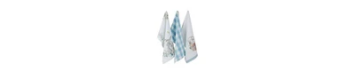 Design Imports Easter Basics Collection Springtime Kitchen Essentials, Dishtowel Set, Floral Bunny, 3 Piece