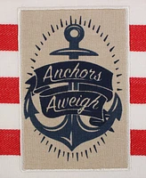 Design Imports Maritime Collection Kitchen Dishtowel Set, 18x28, Anchor Stripes, 3 Piece