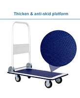 Sugift 330 lbs Platform Cart Dolly Foldable Warehouse Push Hand Truck