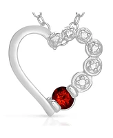 GiGiGirl Sterling Silver Genuine Red Heart Dna Necklace