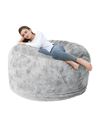 Caromio 5FT Giant Bean Bag Chair Cover (Cover only, No Filler) Soft Pv Fleece Washable