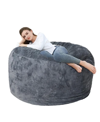 Caromio 5FT Giant Bean Bag Chair Cover (Cover only, No Filler) Soft Pv Fleece Washable