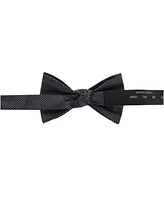 Trafalgar Men's Leyton Diagonal Lined Tone on Tone Silk Bow Tie