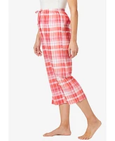 Dreams & Co. Women's Woven Sleep Capri Pant