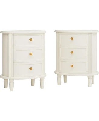 Tribesigns 3-Drawer Nightstands Set of 2, Off