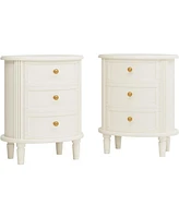 Tribesigns 3-Drawer Nightstands Set of 2, Off