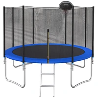 Streamdale Furniture 10 Ft Trampoline Outside Safety Net With Basketball Hoop