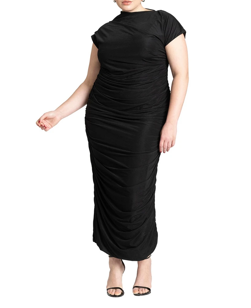 Eloquii Plus Size Draped Asym Dress