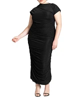 Eloquii Plus Size Draped Asym Dress