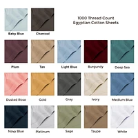 Superior Egyptian Cotton 1000 Thread Count Solid Sheet Set