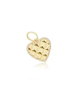 The Lovery Studded Gold Heart Halo Charm