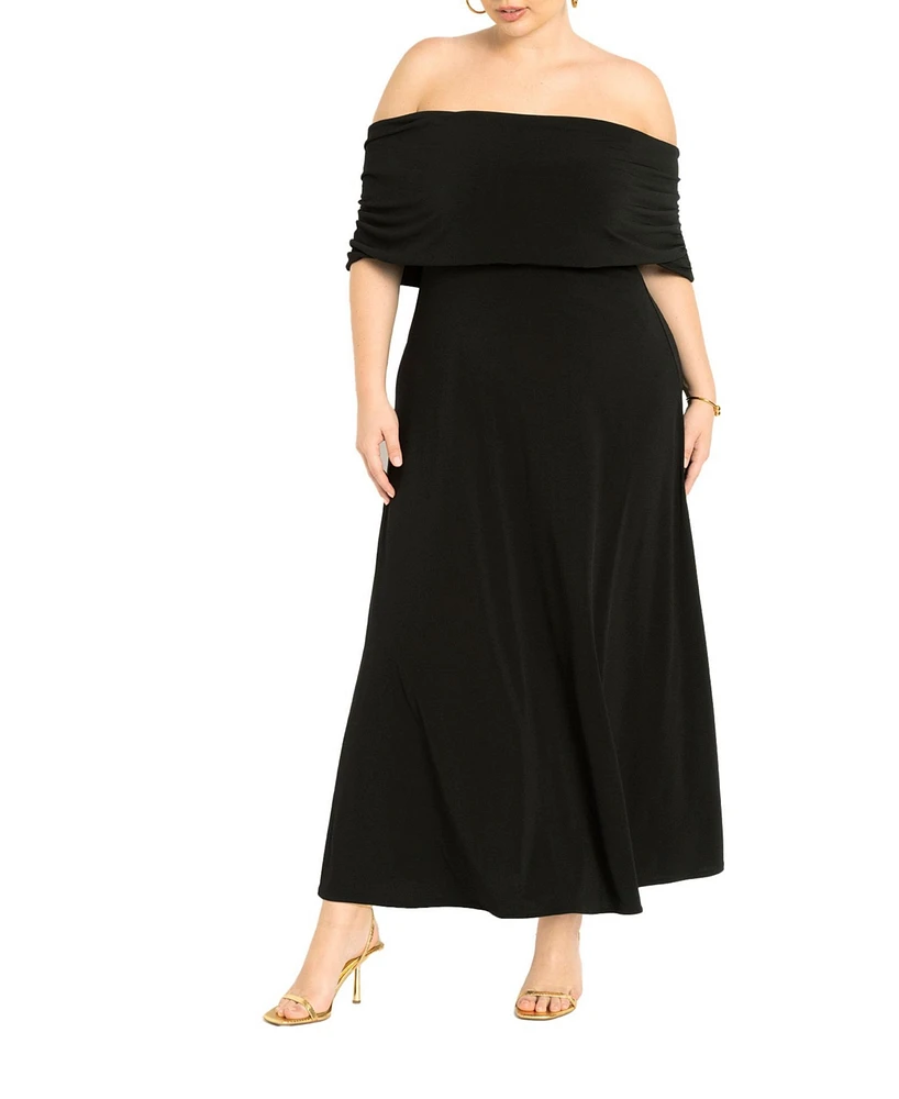 Eloquii Plus Off The Shoulder Maxi Dress