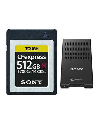 Sony 512GB Tough Ceb-g Series CFexpress Type B Memory Card with Reader