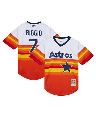 Mitchell Ness Men's Craig Biggio White Houston Astros 2004 Cooperstown Collection Authentic Throwback Jersey