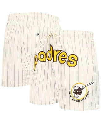 Pro Standard Men's Cream San Diego Padres Pinstripe Retro Classic Woven Shorts