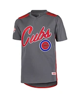 Stitches Youth Charcoal Chicago Cubs Team V-Neck Jersey