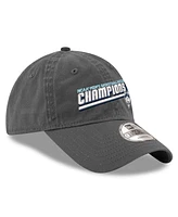 New Era Men's Charcoal UConn Huskies 2024 Ncaa Men's Basketball National Champions 9TWENTY Adjustable Hat