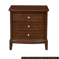 Streamdale Furniture 3-Drawer Nightstand in Dark Cherry Finish