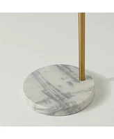 Olivia Led Contemporary Arc Floor Lamp with Heavy-Weighted Marble Base (75"), Bulb Included