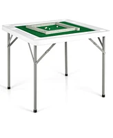 Sugift 4-Player Mahjong Game Table with Iron Frame