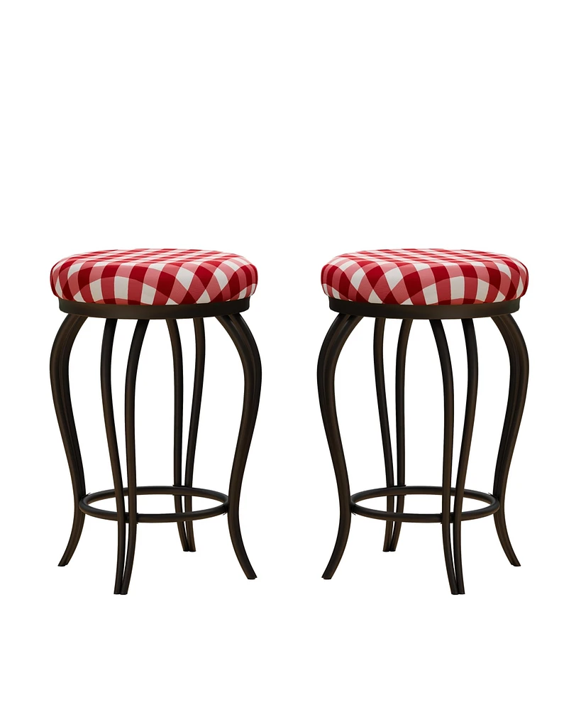 Simplie Fun Country Style Industrial Bar Stools, Set of 2
