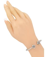 Devata Bali Clover Cuff Bracelet in Sterling Silver