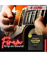 5 Core Guitar Strings • 0.010-0.047 Steel Gauge • w Deep Bright Tone for 6 String Acoustic Guitars - Gs Ac Brss