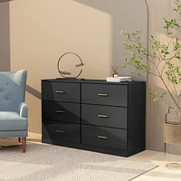 Streamdale Furniture Modern 6-Drawer Dresser For Bedroom - Ample Storage Wide Chest Of Drawers